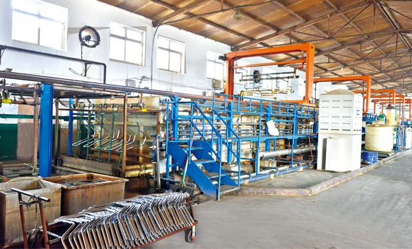 Electroplating production line